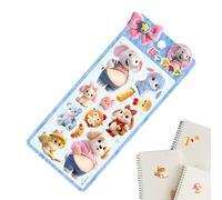 Pegatinas de animales | Mini calcomanía de silicona con vientre de animal - Calcomanía 3D pequeña para cuaderno, para vasos de agua, paredes, guitarras, maletas, equipaje, cuaderno sobre gafas