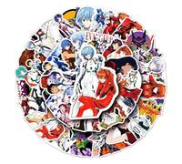 Pegatinas de anime Ayanami Rei/Asuka Langley/Ikari Shinji Soryu, 50 unidades, mezcla de graffiti, paquete de calcomanías impermeables para laptop, botella de agua, regalos para adolescentes y adultos