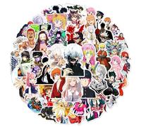 Pegatinas de Anime Mixed 50 Uds para maleta, monopatín, ordenador portátil, botellas de agua, coche, adolescentes, niños y niñas, pegatina impermeable