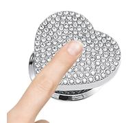 Pegatinas de arranque y parada de motor de diamantes de imitación, decoración de coche en forma de corazón, para hombres y mujeres