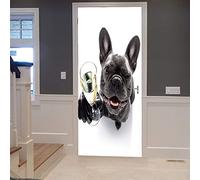 Pegatinas De Arte De Puerta 3D Para Puertas Interiores Dormitorio De Niños Perro Animal 77 X 200 Cm Calcomanía Autoadhesiva Para Puerta, Murales, Póster Extraíble, Papel Tapiz, Sala De Estar, Cocina,