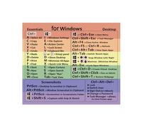 Pegatinas de atajos de teclado, Guía de referencia rápida de Word/Excel, Atajos de teclado, Hojas de trucos para teclado impermeables, Atajos de teclado para computadora portátil para ventana, 13-16 p