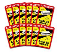Pegatinas de Attention Angles Morts, cada una de 25 x 17 cm, para vehículos obligatorios a partir de 3,5 toneladas R144 (autobús, 12 unidades)