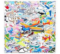 Pegatinas de avión, 101 unidades, resistentes al agua, divertidas y lindas pegatinas de aeronave para portátil, monopatín, scrapbook, maleta, coche, teléfono, moto, equipaje, vinilo moderno de