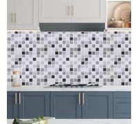 Pegatinas de azulejos 3D impermeables para superficies lisas en cocina y baño, transformación rápida