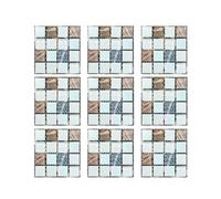 Pegatinas de Azulejos, Adhesivos de mosaico de mármol para azulejos de pared, papel pintado autoadhesivo de PVC, azulejos adhesivos, calcomanías adhesivas (D8,15cm/30 Pcs)