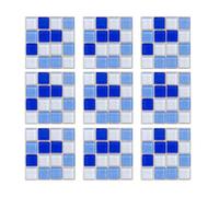 Pegatinas de Azulejos, Adhesivos de mosaico de mármol para azulejos de pared, papel pintado autoadhesivo de PVC, azulejos adhesivos, calcomanías adhesivas (C9,15cm/10 Pcs)