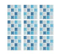 Pegatinas de Azulejos, Adhesivos de mosaico de mármol para azulejos de pared, papel pintado autoadhesivo de PVC, azulejos adhesivos, calcomanías adhesivas (B3,15cm/10 Pcs)