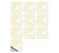 Pegatinas de azulejos, estilo nórdico simple PVC impermeable patrón de guijarros, colores contrastantes simulados cocina baño antideslizante calcomanías de pared (G)