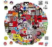 Pegatinas de Banda 100 Piezas, Stickers de Música Rock and Roll, Moda Hip-Hop Graffiti Pegatinas para Niños, Adolescentes, Adultos, Calcomanías para Laptop, Skateboard, Equipaje