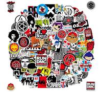 Pegatinas de Banda de Rock, 100 Piezas Pegatinas de Rock and Roll, Vinilo Cool Metal Punk Música Pegatina, Paquete Clásico de Rock, para Laptop Skateboard Bicicleta Guitarras Equipaje Coche