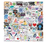 Pegatinas de biología resistentes al agua, pegatinas de ciencia, pegatinas de ciencia estética, decoración de bicicleta, monopatín, 110 x pegatinas para portátil, botella de agua, diario, scrapbooking