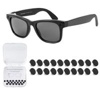 Pegatinas de bloqueo de luz LED compatibles con Ray-Ban Meta Wayfarer, Skyler, Headliner y Oakley Meta HSTN, cubiertas opacas para Ray-Ban Meta Gen 2, sin residuos, resellables, 12 unidades