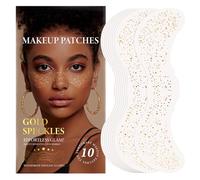 Pegatinas de brillantes, pegatinas faciales con purpurina temporales | Pegatinas faciales Pegatinas de purpurina falsa para transferencia temporal en oro, pegatinas faciales temporales, 10