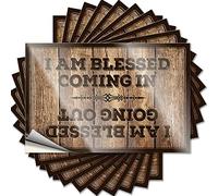 Pegatinas de broma con texto en inglés "I Am Blessed Coming in and Going Out", 10 calcomanías divertidas para caja de herramientas, letreros de bar para el hogar (8 x 12 cm)