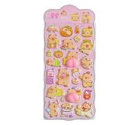 Pegatinas de burbujas, diseño de dibujos animados, calcomanías Capybara | Pegatinas lindas 3D en miniatura, para, scrapbooking, recompensas escolares e ideas de regalos