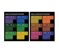 Pegatinas de calendario 2026, etiquetas de organización de planificador, juego de calcomanías de programación de meses para diarios, material autoadhesivo con diseños coloridos, perfecto para