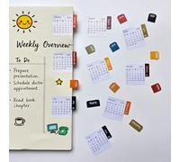 Pegatinas de calendario, planificador, calcomanías mensuales, pestañas de índice autoadhesivas para planificadores diarios y diarios, trabajo, escuela o gestión del hogar (esperanza)