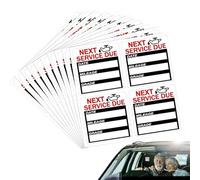 Pegatinas de cambio de - 40 unidades de 2 x 2 pulgadas para el coche, Next Service Due Labels, Easy to Write On, Window Labels for Car Auto Vehicle