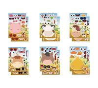 Pegatinas de cara de animal, hacer pegatinas faciales,Lindas pegatinas faciales de anime | Artesanía para niños, pegatinas faciales para diversión y aprendizaje, bolsas de regalos para fiestas de