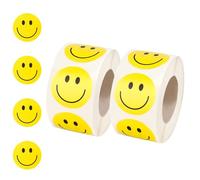 Pegatinas De Caritas Felices, Juego De 2 Rollos De 500 Pegatinas De Emoji, Para Profesores, Padres Y Alumnos, Material Escolar, Para Tablas De Comportamiento Y Recompensas, Happy Sticker