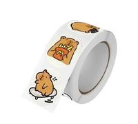 Pegatinas de Carpincho - Rollo de pegatinas de animales | Lindas pegatinas de rollo de carpincho ? Calcomanías de carpincho de fácil aplicación | Etiquetas engomadas impresas animales del diseño