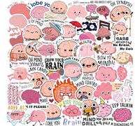 Pegatinas de cerebro, 50 unidades, pegatinas de graffiti para monopatín, motocicletas, bicicleta, snowboard, equipaje, portátil, maleta, maleta, para niños y adolescentes, pegatinas de vinilo