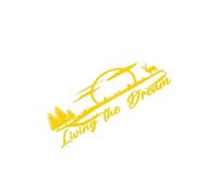 Pegatinas de Coche compatibles con Vanette C22 Nomad S21 Van Camper Graphics Living The Dream Moon decoración calcomanías Accesorios de Cubierta de Vinilo(Glossy Yellow)