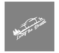 Pegatinas de Coche compatibles con Vanette C22 Nomad S21 Van Camper Graphics Living The Dream Moon decoración calcomanías Accesorios de Cubierta de Vinilo(Glossy White)
