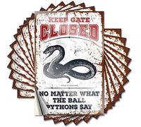 Pegatinas de coche para hombres para mantener la puerta cerrada No importa lo que la bola de pitones dicen pegatina divertida, 10 calcomanías para ventana de coche (8 x 12 cm)