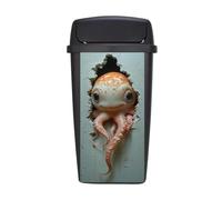 Pegatinas De Contenedor De Ruedas Animales Naranja Impermeable Pvc Autoadhesivas Decorativa Stickers, Pegatinas Para Cubo De Basura Con Ruedas,Refrigeradores, Casas, Jardín 30X70Cm*1