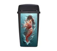 Pegatinas De Contenedor De Ruedas Azul Naranja Impermeable Pvc Autoadhesivas Decorativa Stickers, Pegatinas Para Cubo De Basura Con Ruedas,Refrigeradores, Casas, Jardín 30X70Cm*1
