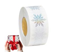 Pegatinas de copo de nieve - Juego de 500 piezas brillantes | Adhesivos transparentes Navidad Artesanía Rollo Etiquetas Calcomanía Tarjetas Felicitación, Decoración Proyecto DIY Hogar Oficina Escuela