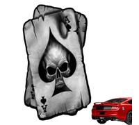 Pegatinas De Cráneo De Halloween Del Coche - Pegatinas De Tarjetas De Poker, De miedo Al Aire Libre as De Picas Cráneo | Coche Pegatinas Poker Zombie Coche Pegatinas De Casco De Motocicleta