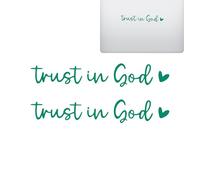 Pegatinas de cristal de vista trasera, pegatinas para ventanas de vehículos, pegatinas para ventanas de vehículos "Trust In God" pegatinas para coche decoración de coche, pegatinas para espejos