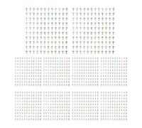 Pegatinas De Cruz Pequeñas 1200 Piezas Autoadhesivas De Foil Plateado