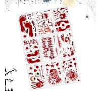 Pegatinas De De Halloween Películas Estáticas Horror Manchas Sangre | Decoración de ventana Halloween para dormitorio, escuela, restaurante, tienda, sala de fiestas, casa, pared puerta