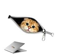 Pegatinas de decoración para el coche - Pegatinas para vehículos con diseño de animales con cremallera,Impermeable lindo parachoques calcomanía,Para parabrisas remolque camión salpicadero espejo