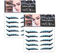 Pegatinas de delineador ojos cristal 10 pares reutilizables pegatinas impermeables adhesivo instantáneos en el Strop para fastidio alineador