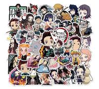 Pegatinas de Demon Slayer, 100 Piezas Stickers de Demon Slayer Anime, Pegatinas de Dibujos Animados, Impermeable Vinilo Stickers para Portátiles Monopatín, Regalo para Niños, Adultos y Adolescentes