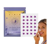Pegatinas de detección UV - Adhesivo de exposición UV de respuesta rápida para monitorear el sol y la luz UV | Pegatinas de protección de la piel para la prevención de quemaduras solares, la seguridad