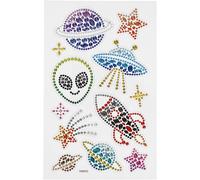 Pegatinas de diamante Alien UFO espacial adhesivo con piedras (Importación USA)