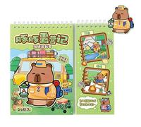 Pegatinas de diario para llevar un diario,Pegatinas de carpincho para llevar un diario, Pegatinas de álbum de recortes de Carpincho Pegatinas de diario, Pegatinas para álbumes de recortes, escena de d