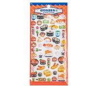 Pegatinas de dibujos animados - Pegatinas 3D de comida hinchada, pegatinas autoadhesivas para niños | Etiquetas divertidas de recompensa para aulas para fiestas de cumpleaños, manualidades, álbumes de