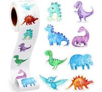 Pegatinas de Dinosaurios, 500pcs Rollo De Pegatinas De Dinosaurio, Dinosaurio Pegatina Redonda, Dinosaurio Pegatinas de Recompensa, Pegatinas de Animales Dinosaurios, Dino Stickers