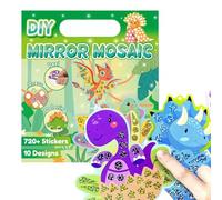 Pegatinas de dinosaurios, dinosaurios para colorear interactivo, juego de manualidades - juego de manualidades de animales - para niños en el jardín de infantes en casa cumpleaños