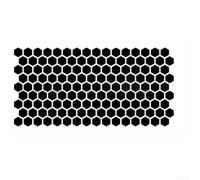 Pegatinas de diseño de panal reflectante, impermeable, PVC, para decoración de columna central, color negro, 52 x 25 cm (1 unidad)