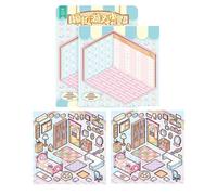 - Pegatinas de Efecto: CREA Tus propias Pegatinas para casa, Pegatinas para Libros, Pegatinas para Juegos de simulación, Pegatinas de cabaña, Lindo Efecto Visual Tridimensional, miniaturlan