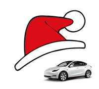 Pegatinas de Emblema de Navidad - Adhesivo Festivo Impermeable de Papá Noel Sombrero de Papá Noel Cornamenta | Decoración del Emblema del Coche | para Adultos, Mujeres, Hombres, Familia