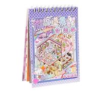 Pegatinas de escena en miniatura, 14 x 10 cm, apilables, 3D, libro de calcomanías para habitación, patrones de dibujos animados, decoración creativa para cuadernos, bolsas de regalo, sin